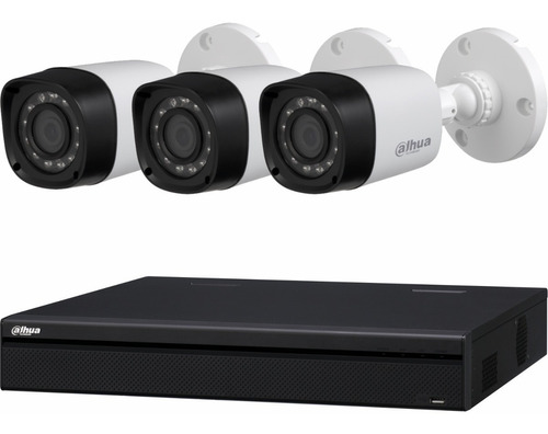 Kit Seguridad Dahua Dvr 4 + 3 Camaras 2mp 1080p Exterior