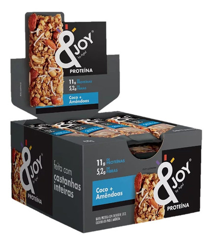 Display Barra De Nuts &joy Proteína Coco E Amêndoas 12x35g