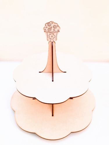 Candy Bar Porta Cupcake 2 Pisos - Mdf / Fibrofacil