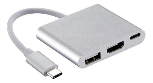 Adaptador Conversor Usb 3.1 Tipo C 3.0 X Hdmi Usb 3 Em 1