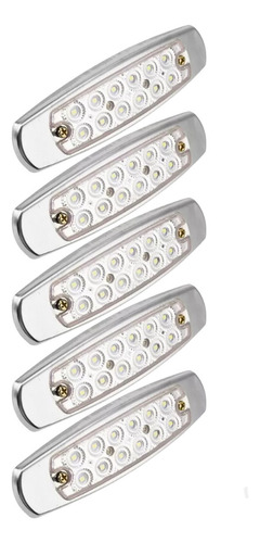 Foco Luz Lateral Led Bi-volts Trocha Borde Metálico X 5 Und