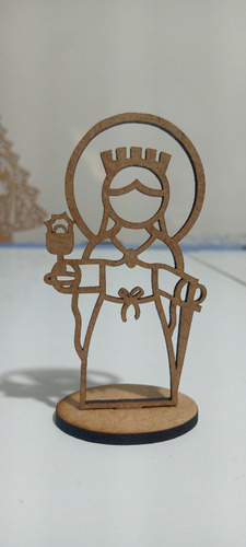 Imagen 1 de 1 de Santa Bárbara Recuerdo, 3 Piezas De 8 Cm En Mdf