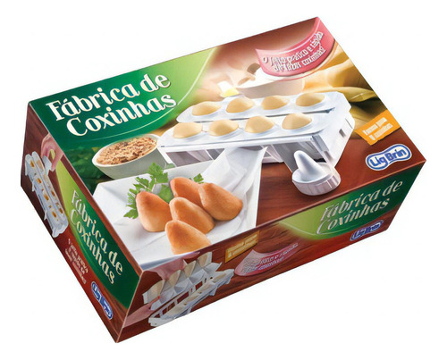 Fecha Pastel Fogazza Com 5 Formas + Fabrica De Coxinha 8 Kit Cor Branco