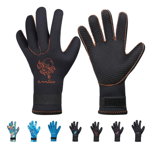 Omgear Guantes De Neopreno Guantes De Traje De Buceo 3 Mm Té