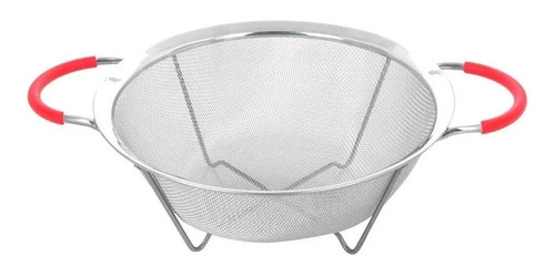 Imagen 3 de 5 de Set X2 Colador De Fideos Pasta Malla De Acero Mango Silicona