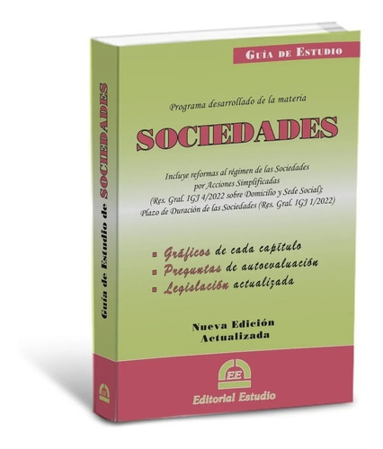 Guía De Estudio De Sociedades -última Edición- Ed. Estudio