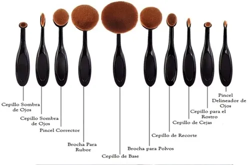 Set de brochas oval new arrivals