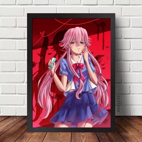 Quadro Decorativo A4 Anime Mirai Nikki