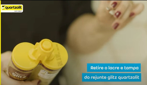 Rejunte Epóxi Bicomponente Glitz Prata 400ml Quartzolit