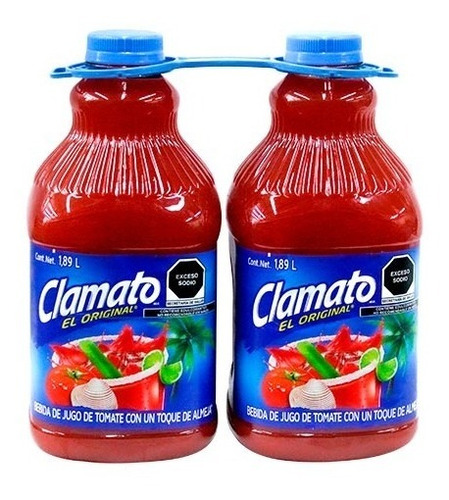 Clamato Jugo De Tomate Y Almeja 2 Piezas De 1.89 Lt