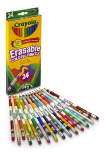 Crayola Lápices De Colores Borrables Largos Y Variados