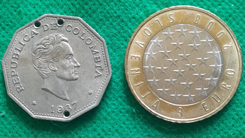 Moneda De 3 Euro, Eslovenia, 27 Estrellas Que Simbolizan Los