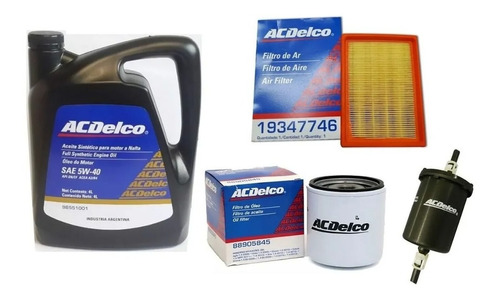 Kit 3 Filtros + Aceite Acdelco 5w40 Chevrolet Celta