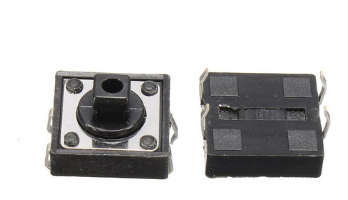 Pulsador Boton Dip Tactil Switch 12x12x7.3mm Apto Capuchones