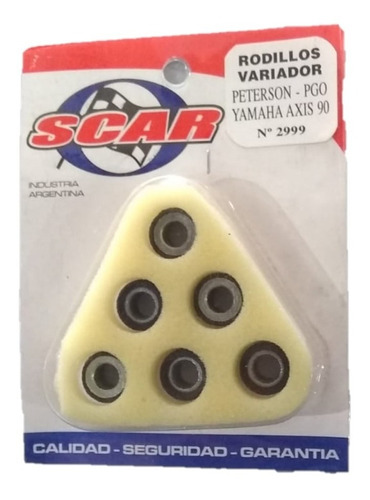 Dados Rodillos Variador Yamaha Axis 90 Scar 2999 Ram