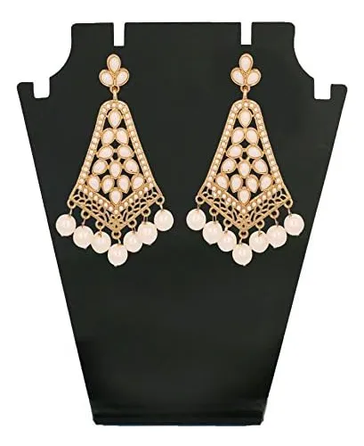 Pendientes Largos De Joyería De Estilo Candelabro Con Perlas