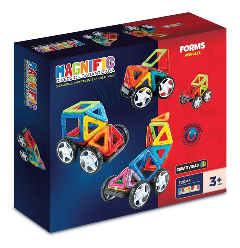 Bloques Magnific Forms Vehicles 21pz Imanes Magnéticos Juego