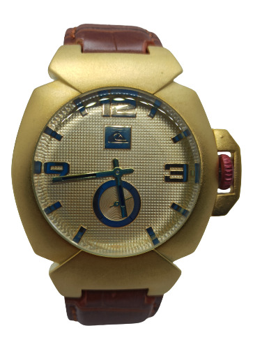 Relógio Quiksilver Foxhound Leather - Dourado Cor da correia Marron