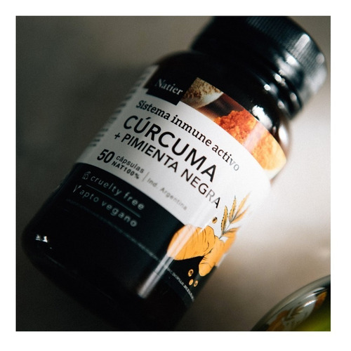 Cúrcuma + Pimienta negra antioxidantes natier x 50 cápsulas