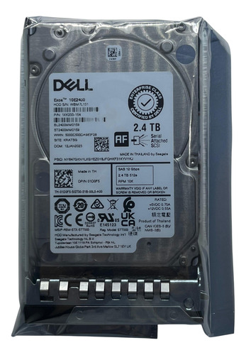 Hd Dell Compellent 2.4tb 2,5 10k Sas 12gb 01d0f5 1d0f5 G14 G15 G16 R240 R340 R360 R250 R350 R450 R360 R660 T40 T140 T550 T560 Novo @ Prateado