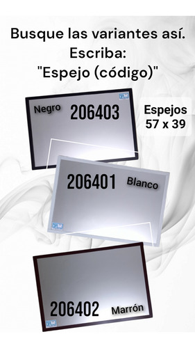 Espejo 60x80 Marco Vidrio Color Marron C6 Marrón Oscuro