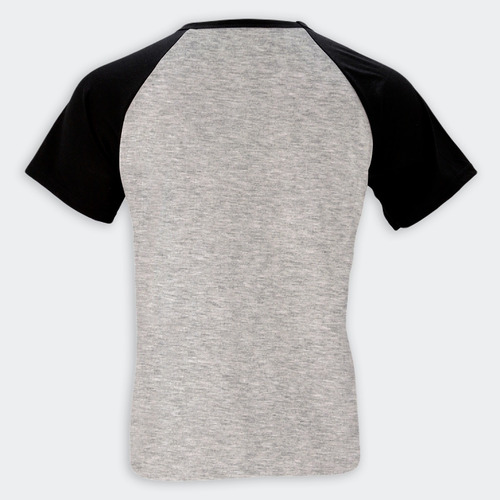 Remera Daruma Japon Deseo Suerte Oriental Ranglan Gris