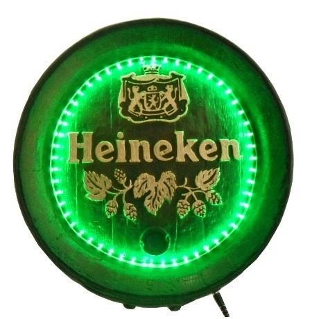 Bar Decor: Tampa De Barril C/ Luz Leds Cerveja Heineken E4