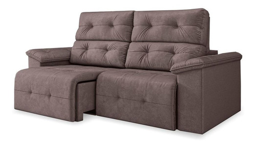 Sofá Retrátil Reclinável 3 Lugares Marrocos Machiatto Suede