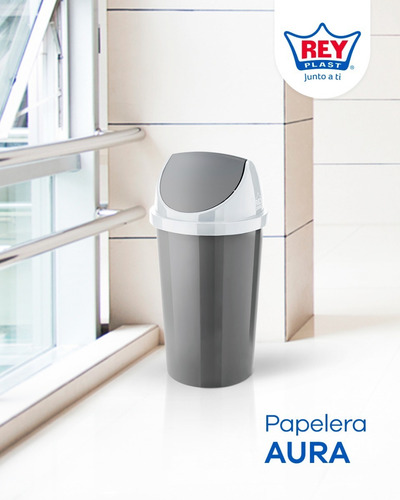 Imagen 2 de 6 de Basurero Papelero Vaiven Gigante Modelo Aura 45l