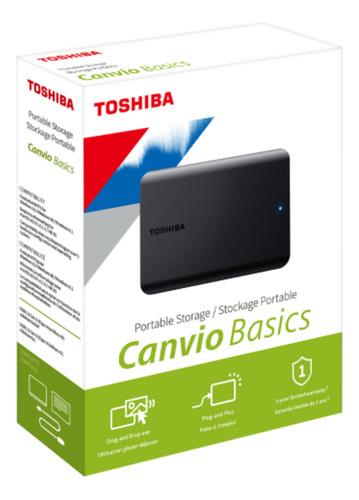 Toshiba Disco Duro Portátil Canvio Basics 4tb Negro