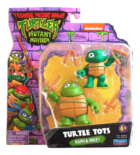 Raph & Mikey Tortugas Ninja Caos Mutante Tmnt Turtle Tots