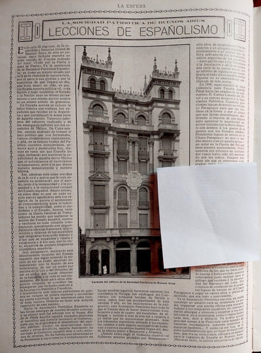 1916 Edificio Asociacion Patriótica Española Nota Con Fotos