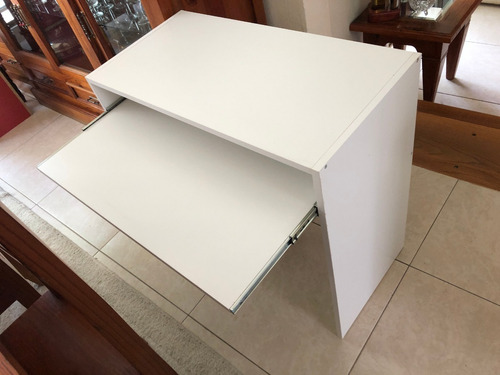 Escritorio Mesita Para Computadora Melamina Blanca 80x40 H75