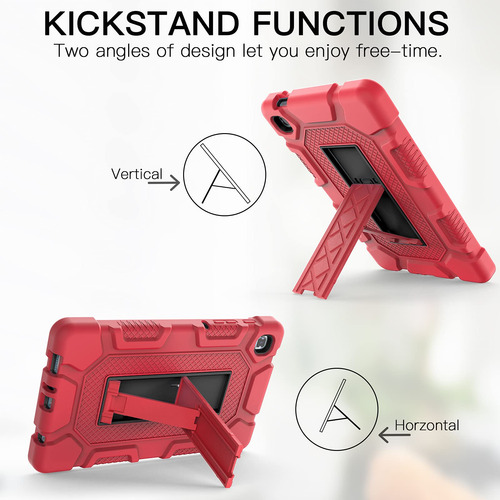 Funda Para Samsung Galaxy Tab A7 Lite Con Atril Color Rojo Rojo