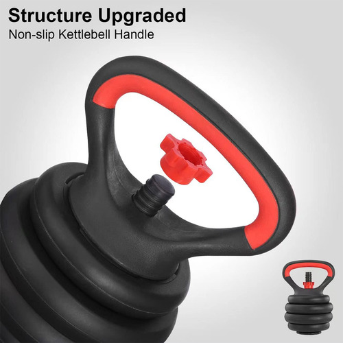 Set 20kg Kettlebell Y Mancuernas Ajustables Para Entrenar