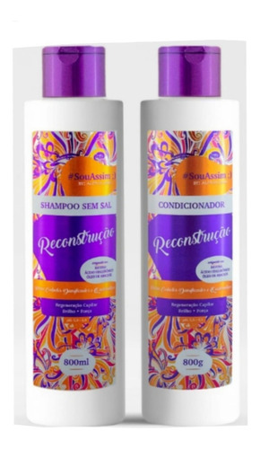 Kit Shampoo+condicionadoralphalinereconstrução800ml+economia
