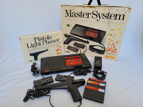 Master System I + Pistola Phaser + 3 Jogos - Original (3 R)
