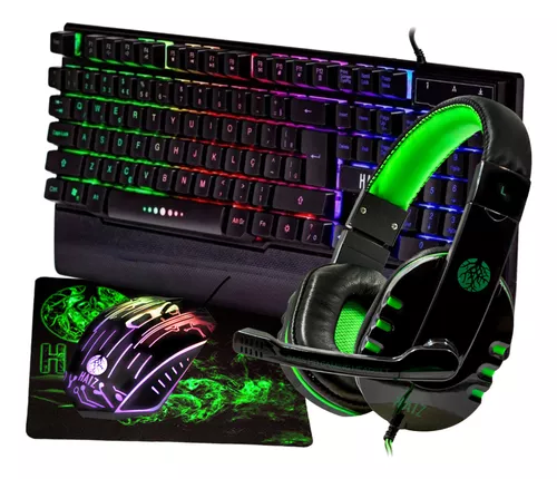 Kit Gamer Haiz Teclado Mouse Fone Headset 5.1 Led Hz26 Haiz