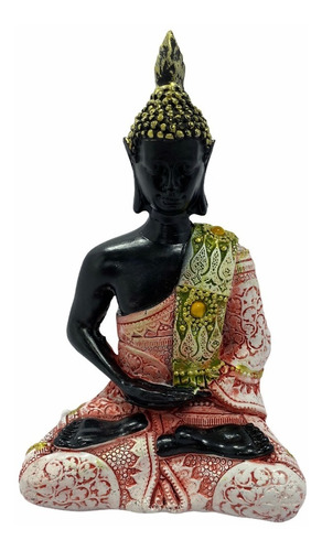 Buda Negro Con Azul O Rosado Estatua Decoracion