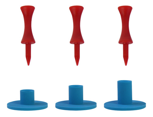 3 Soporte En T Para Golf, Soporte Para Pelota De Golf, Rojo