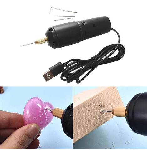 Para Mini Taladro De Mano Con 5 Piezas De Brocas, Pequeño