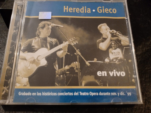 Cd Heredia - Gieco En Vivo Teatro Opera 1999