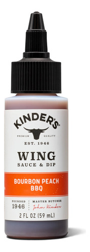 Mini Salsa Kinders Alitas Wing Sauce & Dip Bourbon Peach Bbq