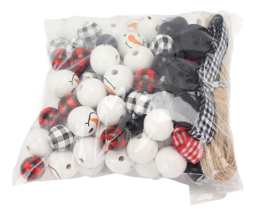Guirnalda De Bolas Navideñas Con Forma De Muñeco De Nieve Pa