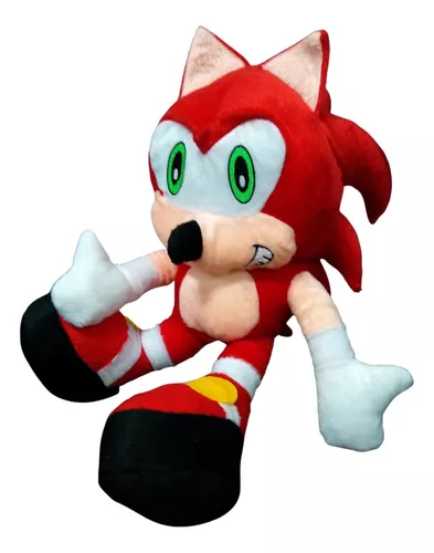 Boneco Sonic Pelúcia 50 Cm Vermelho Antialérgico Sonic World