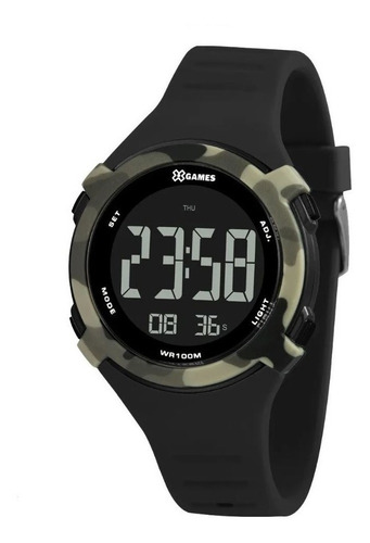 Relógio X-games Masculino Digital Preto Camuflado Original