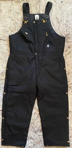 Overol Carhartt Negro Con Forro Grueso Hombre Talla 42x30