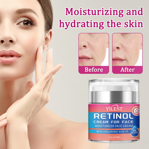An Um Creme Facial Hialurônico E Retinol Que Descolora