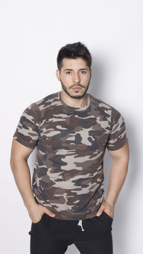 Polera De Hombre Diseño Militar Algodón 