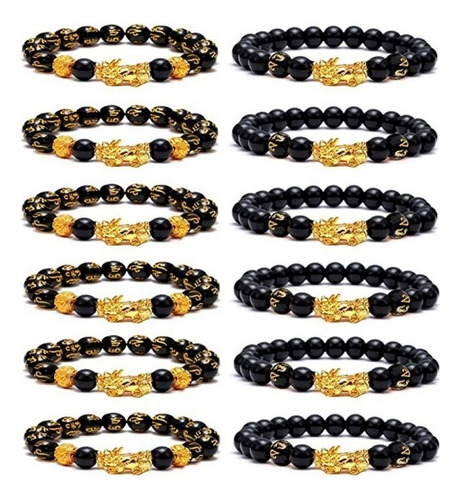 12 Pulseras Feng Shui Pi Xiu Pulsera De Suerte